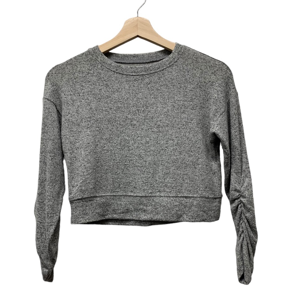 New! Z by Zella soft long sleeve crop top, size girl's XS 5-6 years